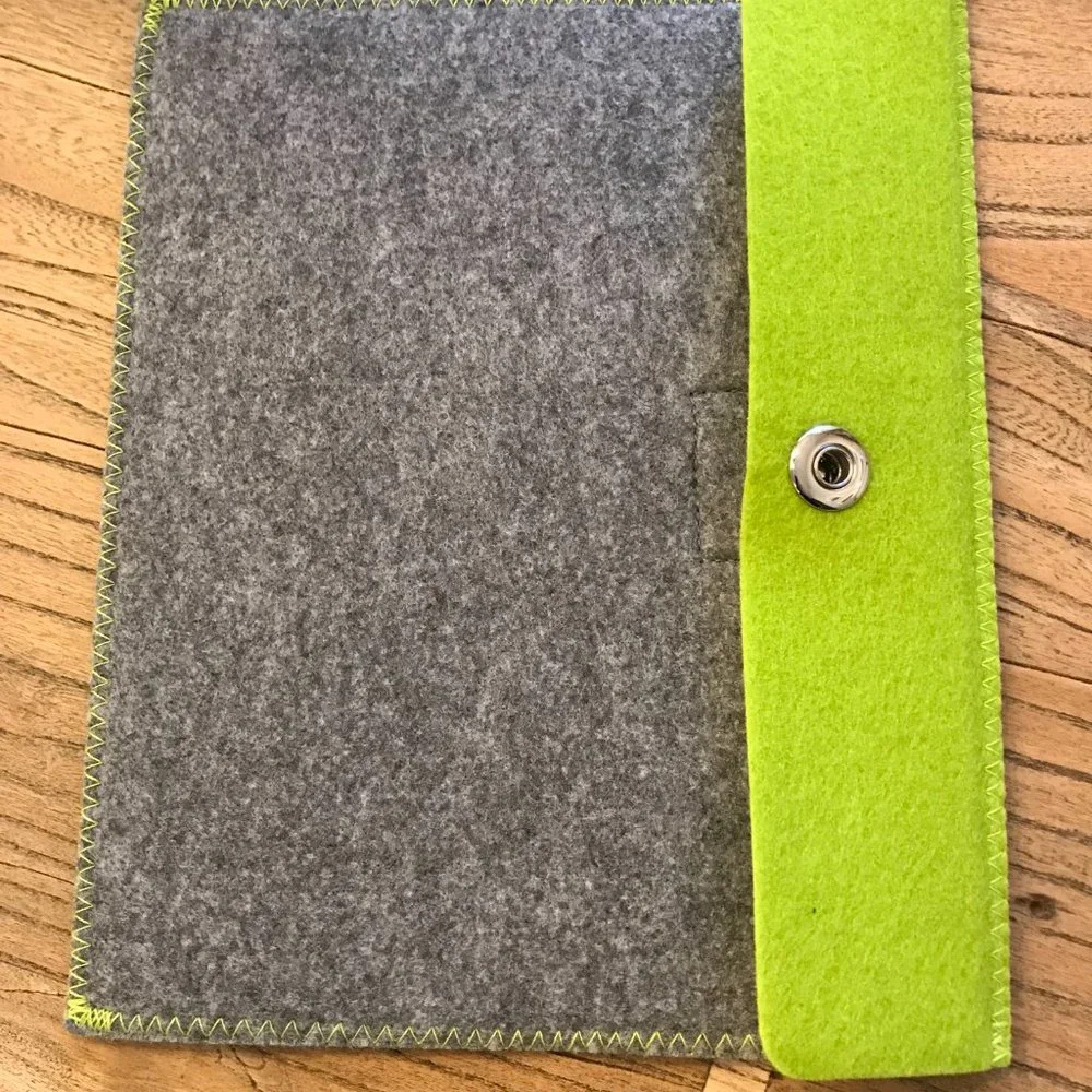 Gray and Green Tablet Case